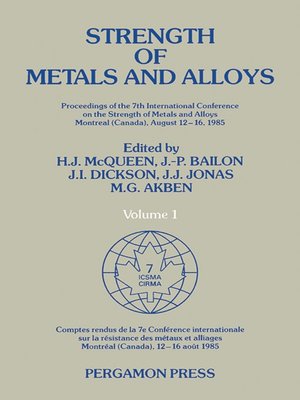 cover image of Strength of Metals and Alloys (ICSMA 7)